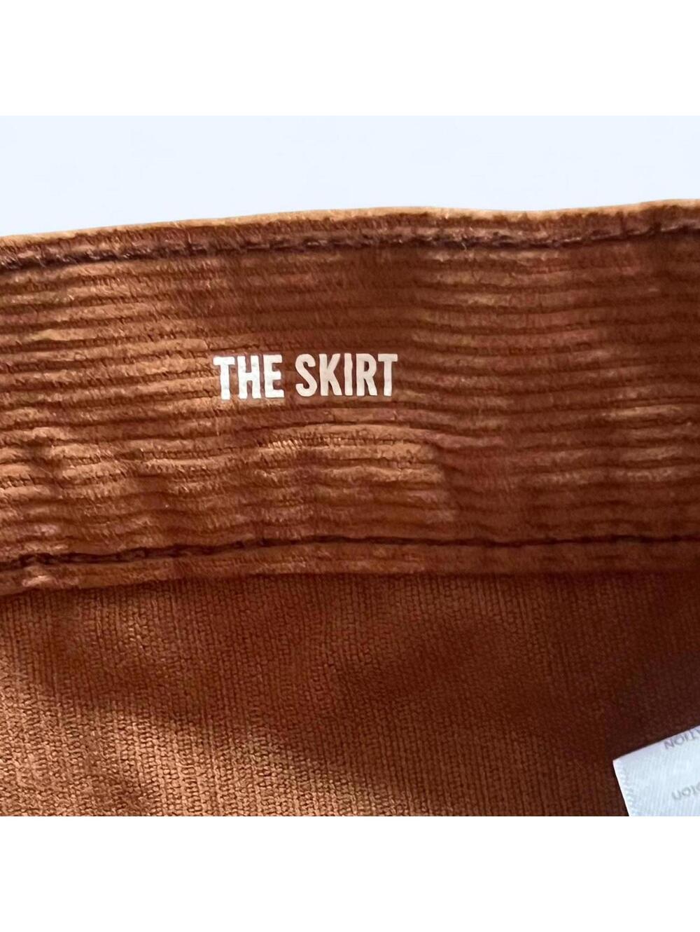 Kensie Brown Corduroy Button Front Mini Skirt Cottagecore Size 2 - Picture 4 of 8